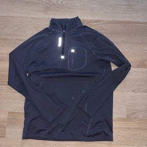 Reebok dark grey athletic quarter zip